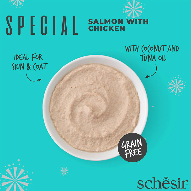 Schesir Skin & Coat Zalm met Kip Mousse 70g