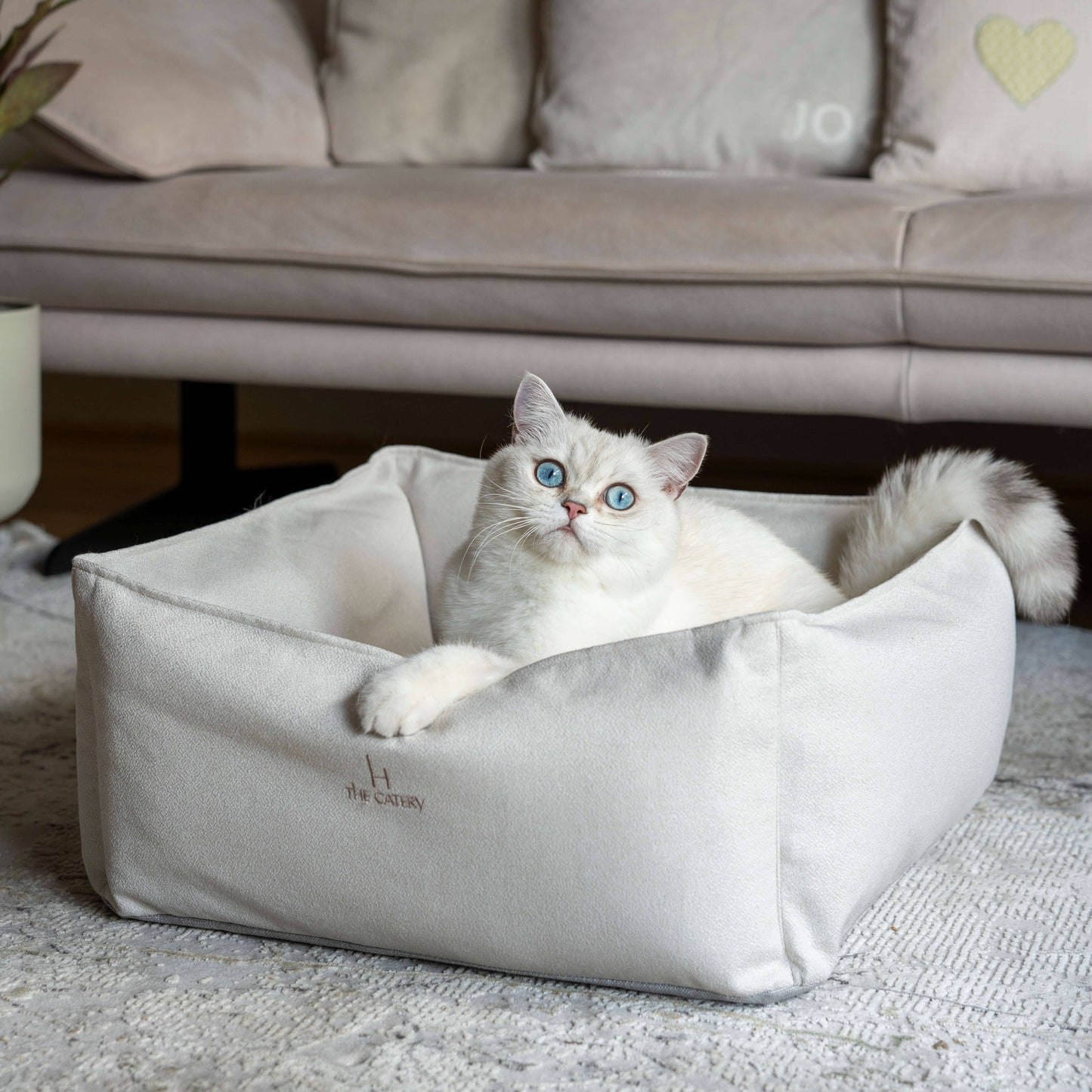 Meowy Luxe Loft Kattenmand Crème
