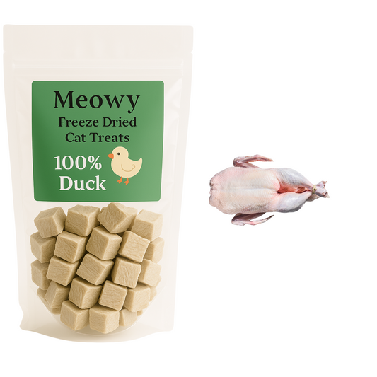 Meowy Gevriesdroogde Kattensnacks Eend 25g