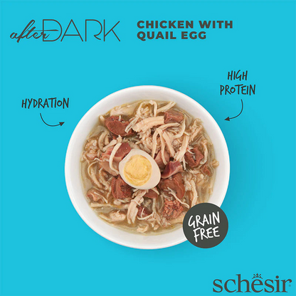 Schesir After Dark Bouillon Kip met Kwartelei in Bouillon 80g