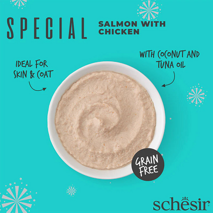 Schesir Skin & Coat Zalm met Kip Mousse 70g