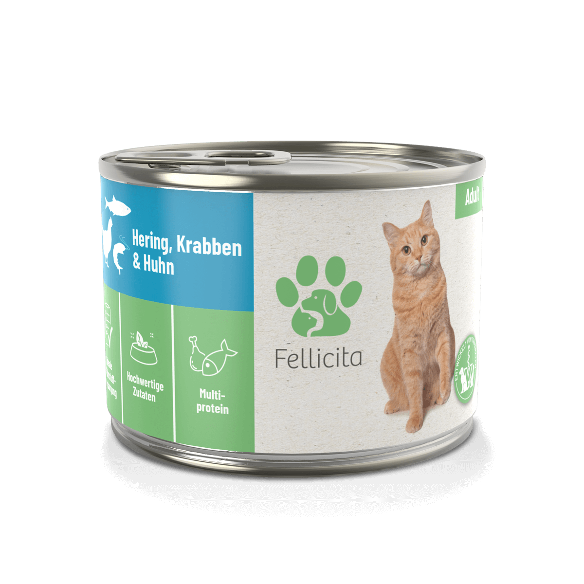 Fellicita - Herring, Crab &amp; Chicken Pure - Premium Cat Wet Food 200 g
