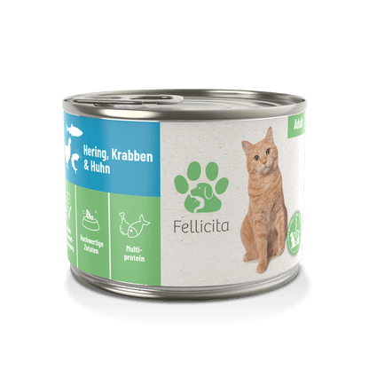Fellicita - Herring, Crab &amp; Chicken Pure - Premium Cat Wet Food 200 g
