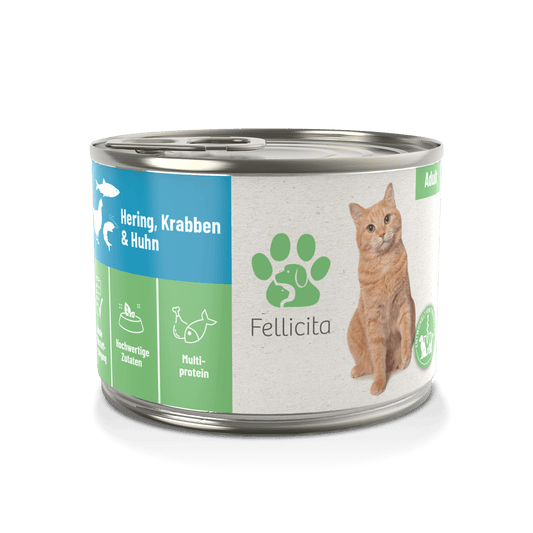 Fellicita - Herring, Crab &amp; Chicken Pure - Premium Cat Wet Food 200 g