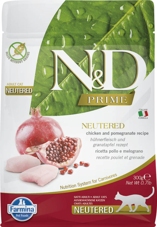 N&amp;D Prime castrated chicken for cats 300 gr.
