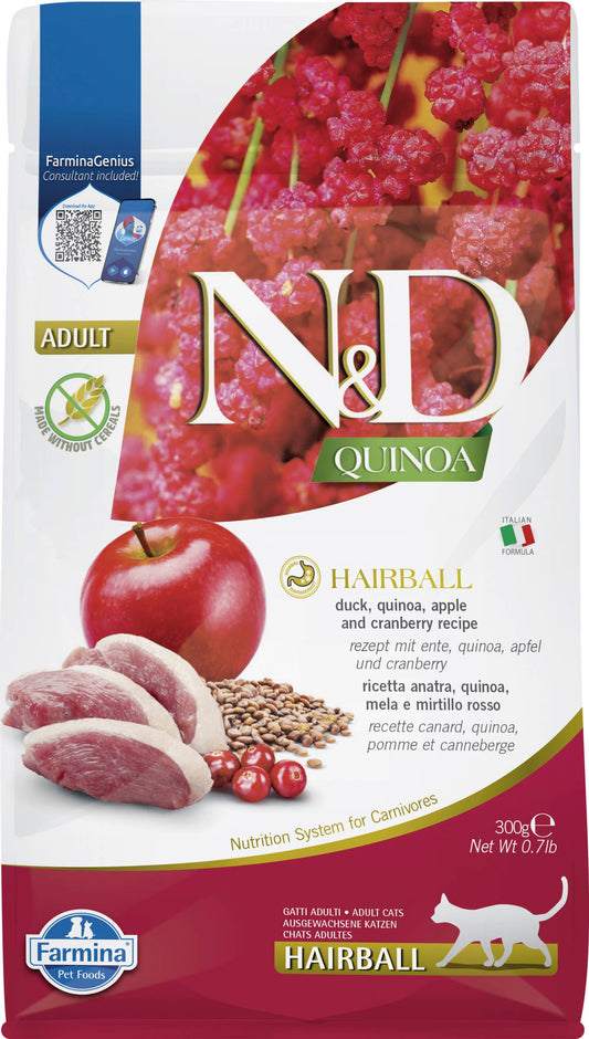 N&amp;D Quinoa Hairball for Cats 300 gr.