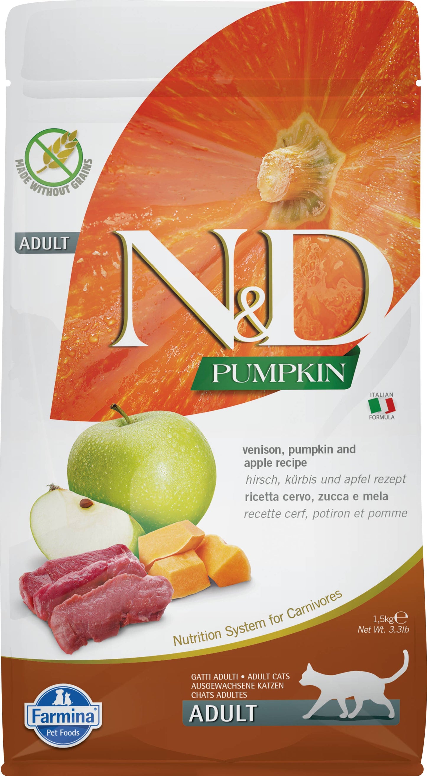 N&D Pumpkin Cat Hertenvlees 1,5 kg.