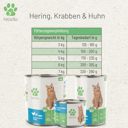 Fellicita - Herring, Crab &amp; Chicken Pure - Premium Cat Wet Food 200 g
